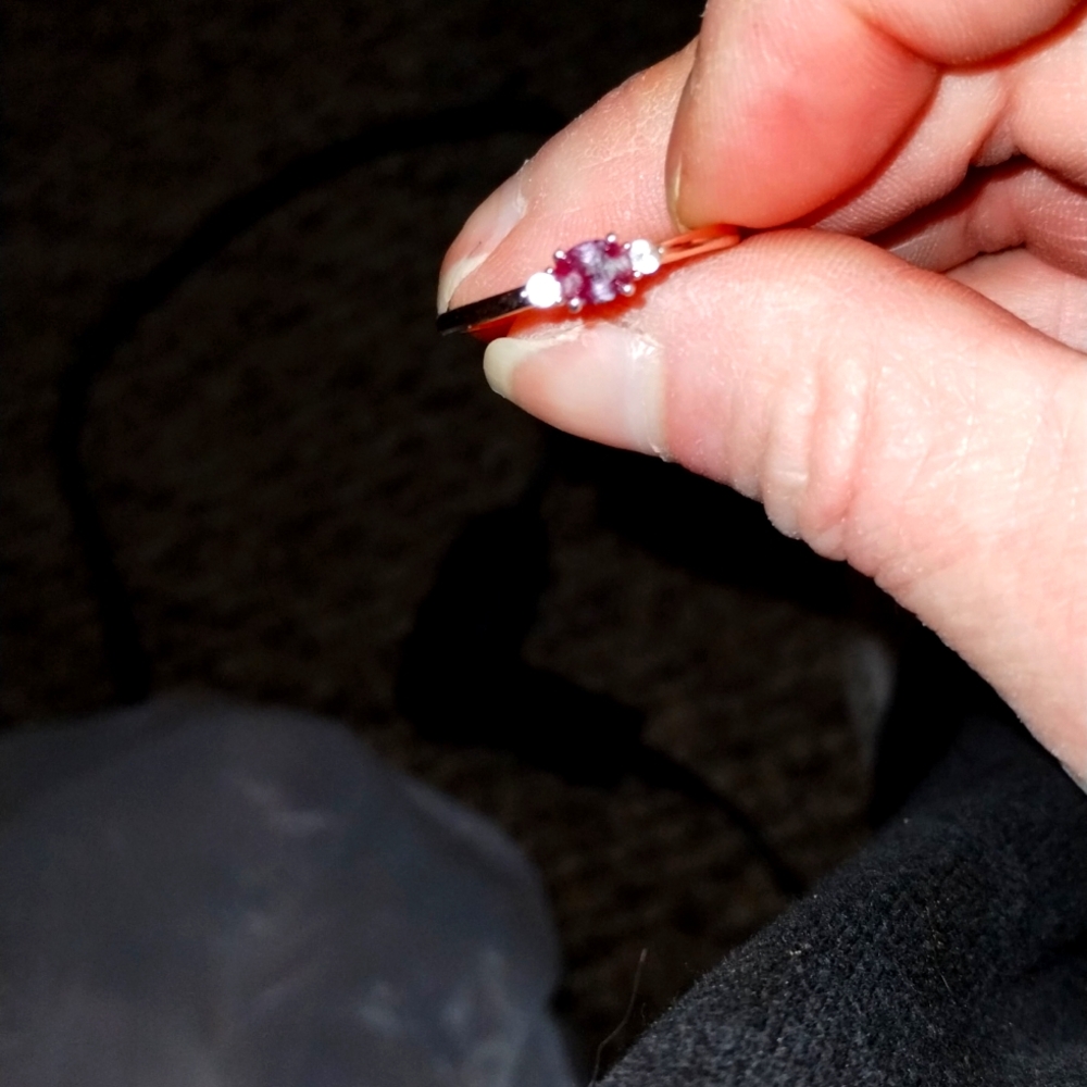 Women's Rose Gold Rainbow Topaz Ring size 8